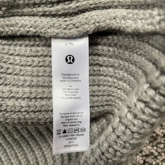 Lululemon Grey Wool Knitted Hat - Picture 3 of 3